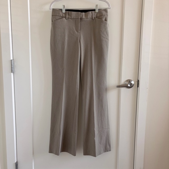 Express Pants - Express Editor Light Taupe Pinstripe Dress Pants